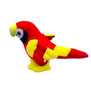 Cute Parrot Soft Toy Stuffed Bird for Kids | Size - 21 cm | Cuddly & Safe | Gifting Item | Occasion for Birthdays and Valentine?s Day | Color -(Red)