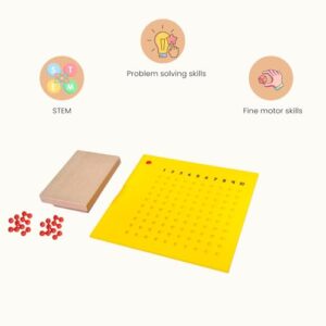 Montessori Multiplication Board with Bead Box | Hands-On Math Learning Tool for 4+ Year Kids | Learn Multiplication | Montessori Toy