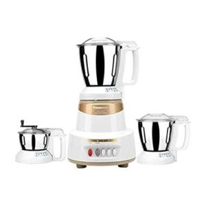 Panasonic 600W Mixer Grinder with 3 Stainless Steel Jars set, (Marble Gold) MX-AV325 | Elements Series With SS304 Grade Stainless Steel Blade