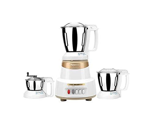 Panasonic 600W Mixer Grinder with 3 Stainless Steel Jars set, (Marble Gold) MX-AV325 | Elements Series With SS304 Grade Stainless Steel Blade