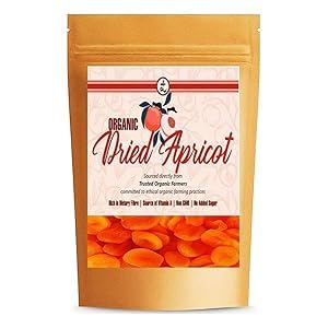 Rootz Organics Dried Apricot, Apricots Dry Fruits, Seedless Khumani | Juicy and Tangy Dehydrated Fruits, 100Gm