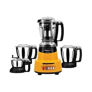 Panasonic Heavy Duty Mixer Grinder For Kitchen MX-AV425 (Quartz Yellow) Elements Series Powerful 1500W(MMLW) 4 Jar(Three-304 Stainless Steel & 1Juicer Extractor Jar)|5 Years Motor Warranty