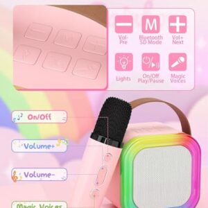 Niwlix Mike for Kids with Speaker Wireless Mini Portable Bluetooth Speaker with Microphone & LED Lights Musical Toys for Boys, Girls and Adults Cute Birthday Gift for Kids