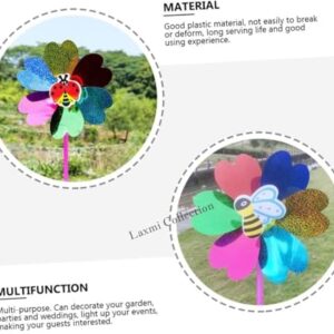 6 Pcs Pinwheel Toys Windmill for Garden Orchard Lawn Farm Beach Decor Birthday Return Gifts for Kids Boys&Girls in Bulk Multi-Color (Pack of 6)