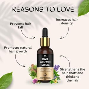 INTIMIFY Hair Growth Serum for Men and Women | Reduces Hair Fall | Frizz Control | Contains Redensyl, Biotin 30 ml