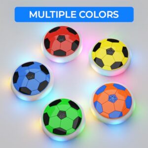 C-Type USB Rechargeable Hover Football Indoor Floating Hoverball Soccer | Air Football Neon Lite | Made in India Fun Toy Best Gift for Boys and Kids (Red) Plastic