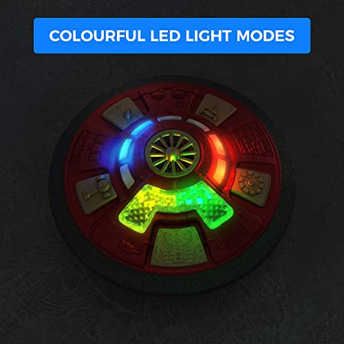 Air Football Mothership | C-Type USB Rechargeable LED Hoverball | Fun Indoor Toys & Games for Kids | Best Soccer Ball Gift for Boys & Girls 2+ Years (Proto Red)