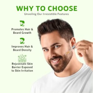 ORGATRE Hair Growth Serum 2.0-30ml | For Beard & Scalp | Reduces Hairfall & Thinning | 1.5% Aminexil, Redensyl, Anagain & Procapil | Hair Growth Serum for Men & Women