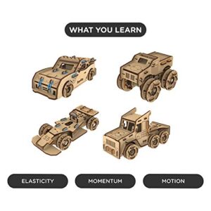 Stem 4 Torque Busters Mega Cars Pack STEM Educational DIY Fun Toys, Educational & Construction Based Activity Game for Kids 6 to 14, Best Birthday Gifts for Boys & Girls