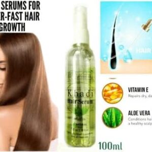 Khadi Rishikesh Herbal Hair Serum For Hair Growth,Shine Silky hair,Dry & Frizzy Hair-Control hairfall-Women & Men| With Argan Oil & Vitamin E-SLS & PARABEN FREE-100ML-???? ????
