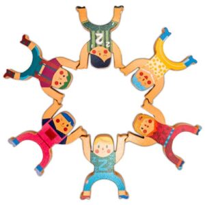 Stack & Balance Human Tower | Wooden Interlocking Toy Set | Promotes Critical Thinking & Creativity | Early Learning Educational Game for Kids Children Boys Girls