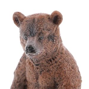 Realistic Standing Brown Bear Wild Animal Model Action Figure Kids Toy Gift