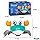 Kidology Crawling Crab Infant Tummy Time Toys for Kids | Kids Electronic Musical Light Up Toy with Automatically Avoid Obstacles Build in Rechargeable Battery, Blue