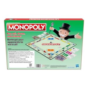 MONOPOLY Board Game (Multicolor) for Families and Kids Ages 8 and Up, Classic fantasy Gameplay