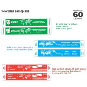 Chalk & Chuckles Smart Sticks Countries of The World, Trivia & Geography Card Game for Kids Ages 7-12, Learning & Educational Toy with Map Puzzle, Gifts for Boys & Girls, 8, 9, 10, 11, Travel Game