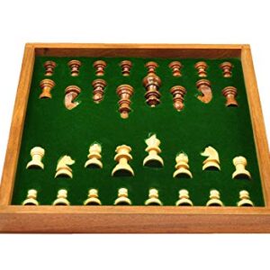 PALM ROYAL HANDICRAFTS 12 Inches Handmade Drawer Wooden Chess Board Set Made With Indian Rosewood | Inbuilt Storage Compatment For Chessmen - (12 X 12 Inches) Brown, Big Kid