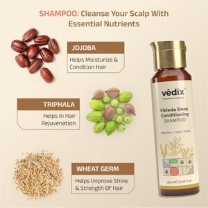 Vedix Customized Hair Fall Control Regimen For Dry Hair - Dry Scalp & Wavy Hair - Nuyantra Pro Hair Growth Serum X Dandruff Care