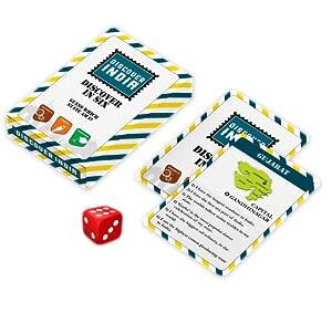 Map of India Puzzle with 28 State Pieces | Includes 2 Card Games, Fun Facts Booklet, 8 Activity Sheets & Robust Storage Box | Educational Toy & Learning Aid for Boys and Girls | Discover India