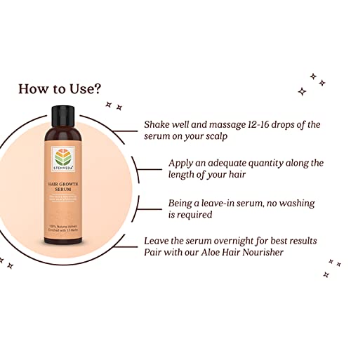 Hair Growth Serum for Daily Use (200 ml) | Revolutionary Non-Oily, Non-Sticky Replacement for Hair Oil | Enriched with Aloe Vera, Bhringraj, Brahmi, Hibiscus and Amla | Strengthens Hair Follicles and Fights Hair Fall | Free from Minoxidil, Redensyl or Anagain