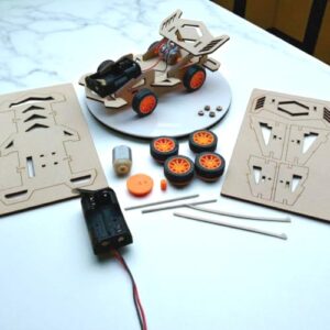 Blessaro DIY Wooden Car Making Kit for Kids | STEM Educational Toy with Motor, Wheels & Battery Holder | Science Project & Gift Toys for Boys 7-14 Years