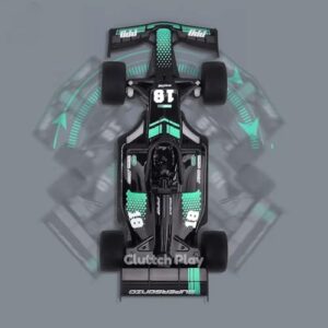 Cluttch Play F1 Remote Controller Race Cars for 6-12 Years Old Boys Girls Mist Spray Racing Rechargeable RC Drift Car Toy, Smoke |Fog Stream LED Light |Birthday Gift for Kids and Adults (Green)