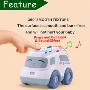 GRAPHENE Pull Back Ambulance Unbreakable Car with Light & Sound Birthday Gift for Kids Boys Girls Age 1 to 4 Years for Toddlers Car Toy Transport Vehicles Random Design Multicolor Pack of 1