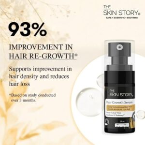 The Skin Story Hair Growth Serum for Men | Enriched with 3% Redensyl and 4% Anagain | Thicker, Stronger, and Shinier Hair | Hair Fall Control & Stimulating Hair Follicles | Repairs Damaged Hair | All Hair Types | 25 ml