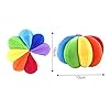 B4BRAIN Rainbow Soft Ball for Babies | Cotton Colorful Early Learning Toy for Crib Stroller Car Seat | Montessori Sensory Play | Teething Safe | Baby Gift | 3 to 12 Months | Multicolor