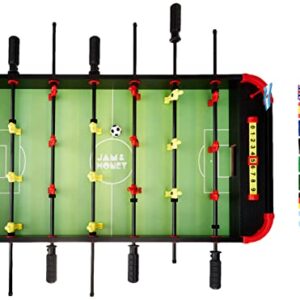 Amazon Brand - Jam & Honey Foosball (Big) | Table Soccer Game for Adults/Kids - Indoor Sport Multicolor, 4, 69L x 37W x 23H CM