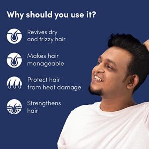 Man Matters Hair Serum for Men With Jojoba and Argan oil | For Silkier, Shinier, Smoother & Frizz Free Hair | Instant Shine & Smoothness | Non Sticky Hair Serum | 90ml