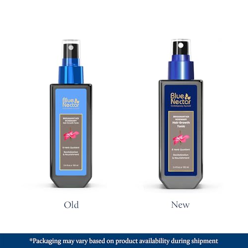 Blue Nectar Rosemary Advanced Hair Growth Serum for Woman & Man | Natural Alternate to Redensyl Serum | Ayurvedic Hair Growth Spray with Bhringraj (8 Herbs, 100 ml)