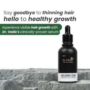 Dr Vedic Advanced Hair Growth Serum | 3% Redensyl, Argan Oil, Bhringraj Oil | Hair growth & Hair fall control serum for Women & Men | 50 ml