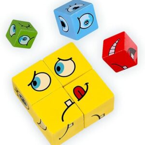 Niwlix Emoji Face Cube Puzzle Game, Puzzles for Kids for Age 4, Toys for Boys 7-14 Years, Creative Learning Games Puzzle Game for Kids 7 to 10 Years