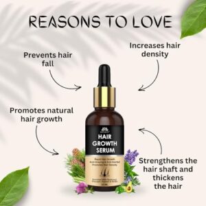 INTIMIFY Hair Growth Serum for Men and Women | Reduces Hair Fall | Frizz Control | Contains Redensyl, Biotin 30 ml