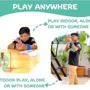 Foam Blaster Gun Toy - DIY STEM Launcher Kit, Foam Dart Shooting Toy Gun with Sniper Scope, Shoots Upto 20 ft | Educational Gift for Boys & Girls, Birthday Present for Kids 6,7,8,9,10,11,12