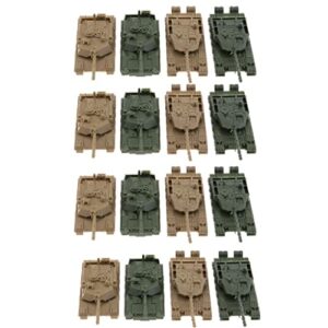 16 Pieces 4D Modern Tank Model 1:144 Color Heavy Tank Sand Table Model Decor