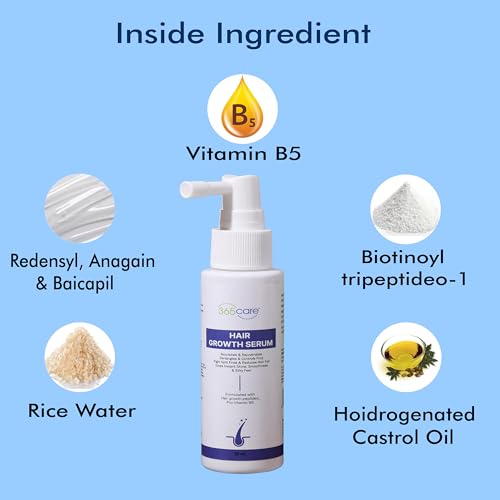 Hair Growth Serum For Fast Regrowth | Boosts Hair Volume, Reduces Hair Fall, With 3% Redensyl, 4% Anagain, 2% Baicapil & Rice Water & Advanced Hair Growth Serum Men & Women 50ml