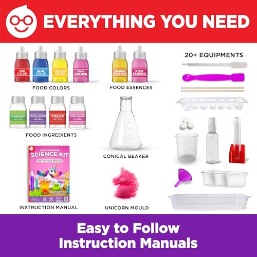 Ultimate Girls' Science Starter Kit for 8+ Years Old | Gift & Toys for Girls Age 8-15 Years | Amazing Science Experiments, STEM Projects & STEM Toys | Birthday Gift Ideas