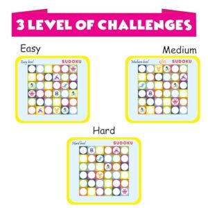 Sudoku Puzzle Game for Kids and Adults, Animal Themed, Premium MDF Board, Board Game for Boys, Girls, Indoor Fun Game, Travel-Friendly - Ages 6+