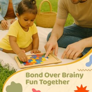 Wooden Tetris Puzzle Game for Kids | Russian Blocks Puzzle | Wood Intelligence Puzzle for Kids