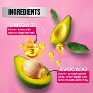 SESA Pro Shine Hair Serum For Women 2X Shine 48 hours Frizz Free For Dry Rough Hair, Smooth And Shiny With Omega 3 & Avocado, 100 ml