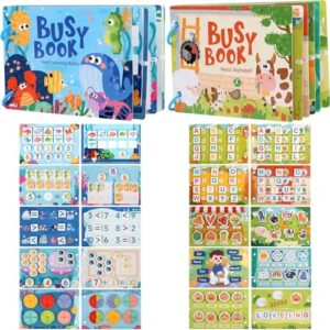 Montessori Busy Book | Preschool Busy Book for Toddlers Kids/Children 16 Activities | Quiet Book Alphabets, Numbers, Shapes Learning | Montessori Toys for Kids Age 2 - 5 Years (Ocean Animal)