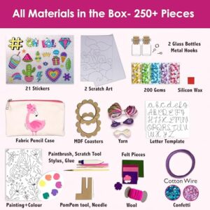 Chalk & Chuckles 7 Days of Art & Craft Kit for Kids Age 9+, 30 DIY Creative Activities-Diamond Art Stickers, Painting, Scratch Art, Diwali Gifts for Boys & Girls, Teens, 10, 11, 12-15 Years