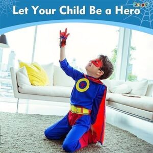 Spider Web Shooters Toy for Kids Fans, Hero Launcher Wrist Toy Set, Cosplay Launcher Bracers Accessories, Sticky Wall Soft Bomb Funny Children's Educational Toys, Multicolor (Pack of 1)