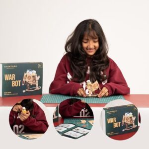 War Bot DIY STEM Robotic Toy kit for 8-10-12-14 Years Old | Birthday Gifts for Boys & Girls I DIY Science Toy | Combat Fighting Robot Kit for Kids | Science and Craft kit for Smart Kids