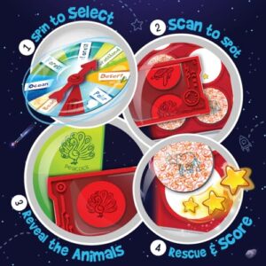 Rescue Quest?Animals & Habitats | Spin, Discover & Rescue Animals | Educational Toys |Fun Board Games for Friends & Family Night |Travel-Friendly Indoor Game |Gift for Kids Ages 5,6,7,8,9,10