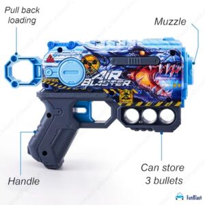 Gun Toy ? Pack of 1 Pcs High Speed Manual Soft Bullet Gun with 4 Foam Bullets, Toy Gun Pistol for Kids, Long Range Shooting Darts Gun Toy for Kids, Boys, Children ? Random Color