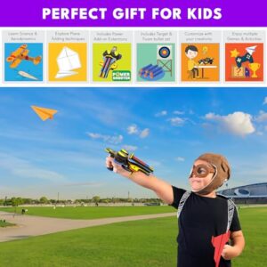 Be Cre8v Hi-speed Motorized STEM Plane Launcher & Power Shooter Toy ? DIY STEAM Educational Toy for Kids Age 8-9-10-11-12-13-14 years
