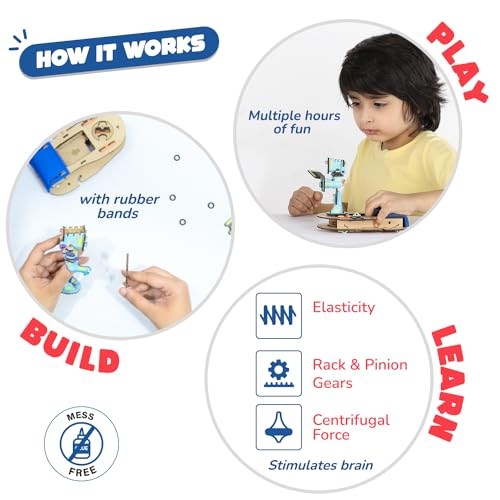 2in1 Fighting Robots Toy for Kids 6-12 Years Old I Build and Fight - 2 Action Characters I Birthday Gifts for Boys & Girls I DIY Science Toy for Kids 6,7,8,9,10,11,12 Years,Multicolor