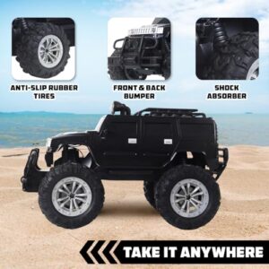 Wembley Remote Cars for Boys 7-14 Years Rechargeable Kids Rc Car High Speed Racing Off-Road Monster Truck Remote Control Car Toys for Boys 4 Headlight Modes - Made in India - Black